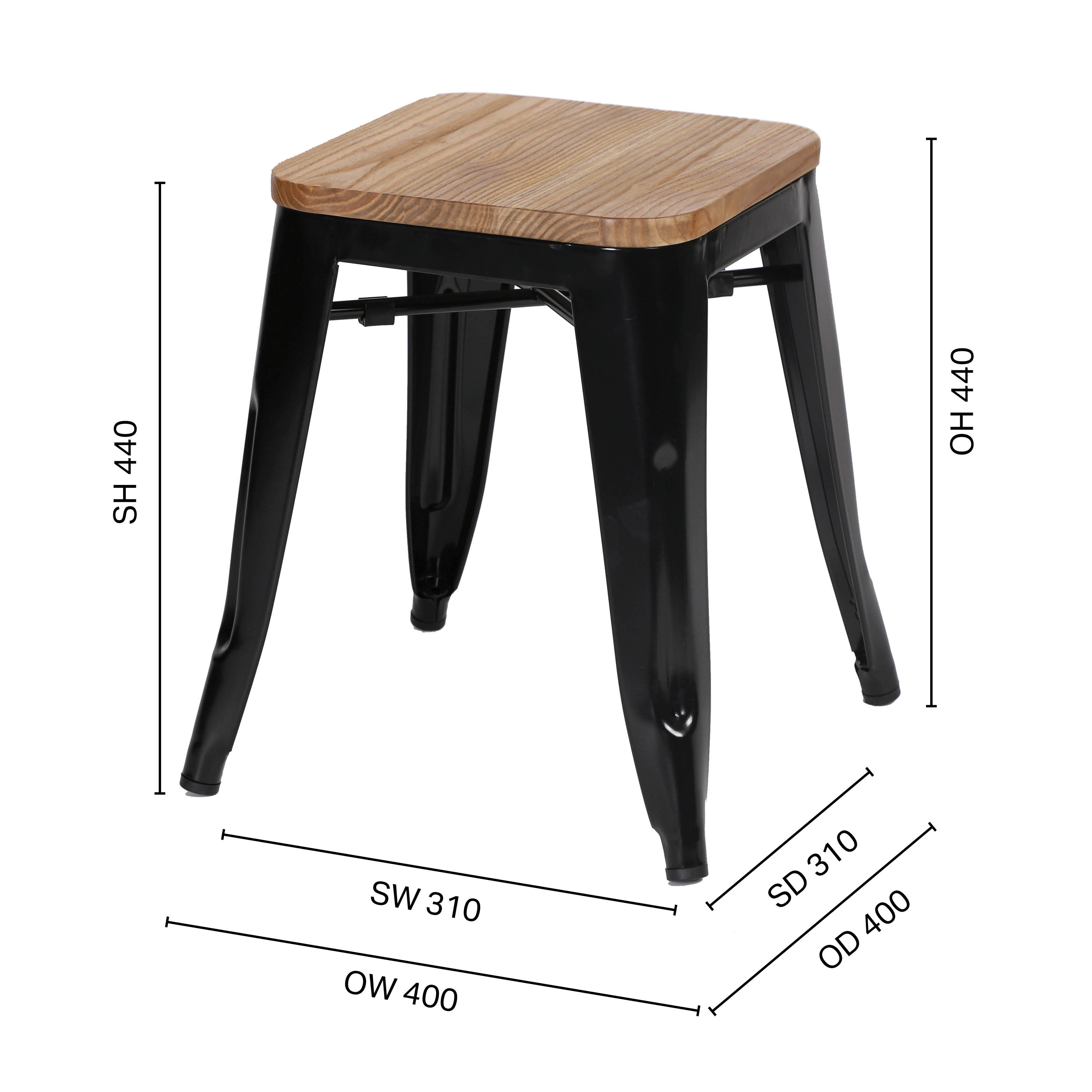 Alex Low Stool – Wood Seat